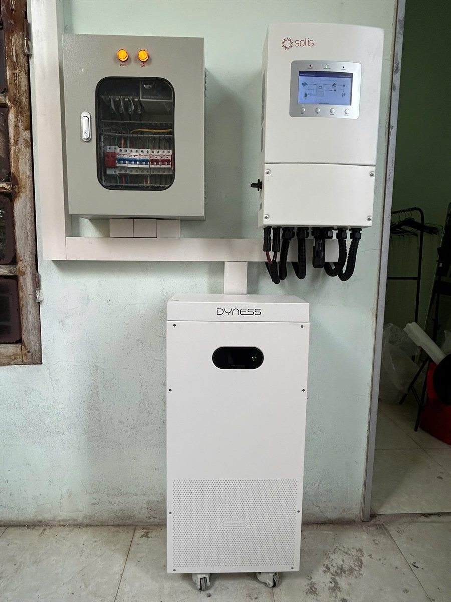 Biến tần Solis và pin lưu trữ DYNESS nhà anh Đức, Đồng Luận Phú Thọ